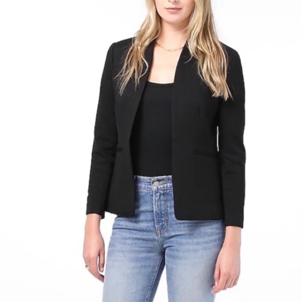 J. CREW 365 Going Out Stretch Twill Black Business Casual Suit Jacket Blazer 4P - Picture 3 of 6